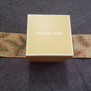 Michael Kors Stainless Steel and Enamel MK Logo Bangle Bracelet for Women